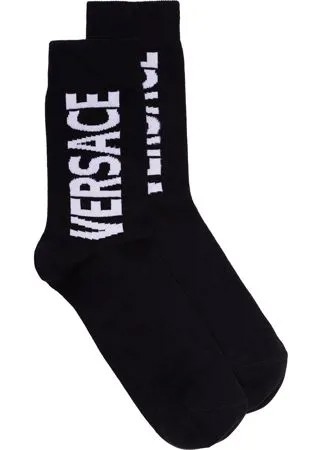 Versace носки с принтом логотипа