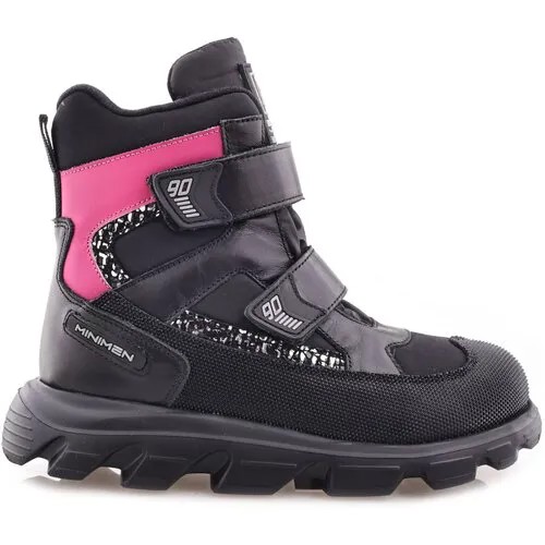 Ботинки MINIMEN, размер 31, черный, розовый