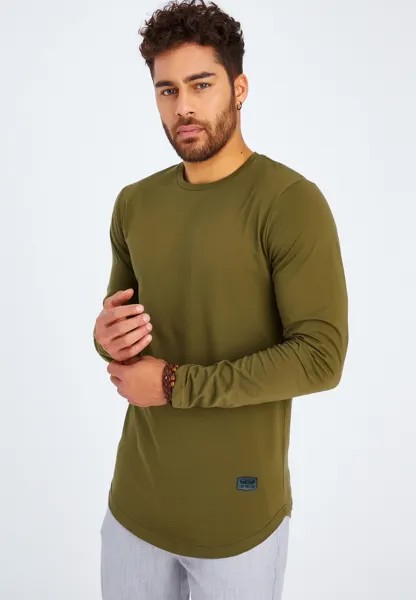 Лонгслив Leif Nelson Herren Rundhals LN 8394, хаки