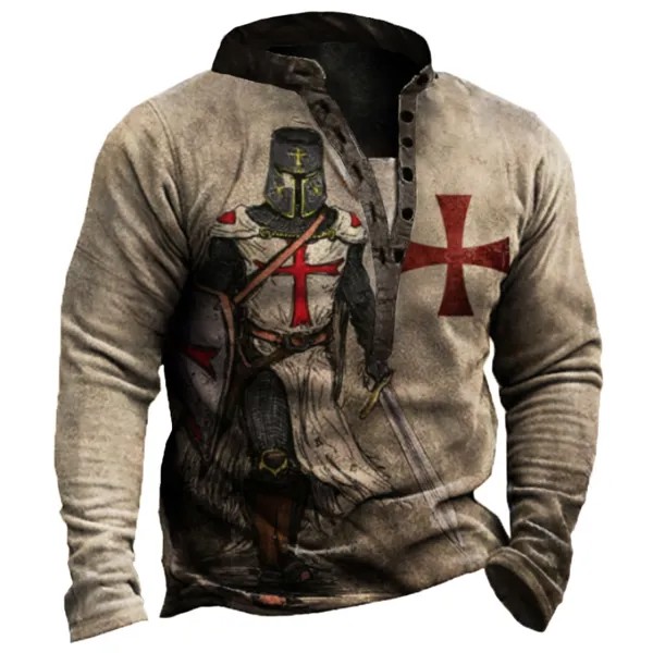 Мужская уличная тактическая толстовка Templar Cross Fleece Henry Collar