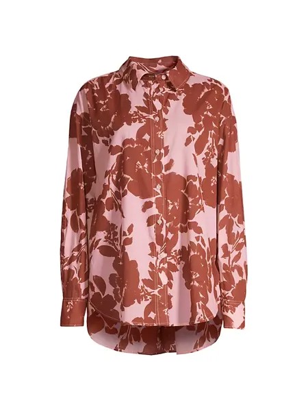 Рубашка Каландра с цветочным принтом Tanya Taylor, цвет peony brandy shadow bloom