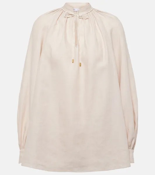 Льняная блузка Loro Piana, бежевый