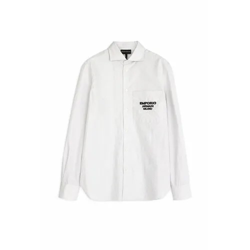 Рубашка EMPORIO ARMANI, размер L, серый
