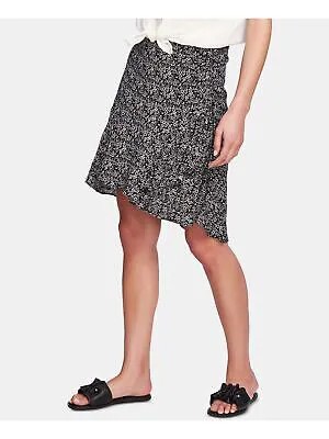 1. STATE Женская черная юбка до колен с цветочным принтом и рюшами Hi-Lo Размер: 6
