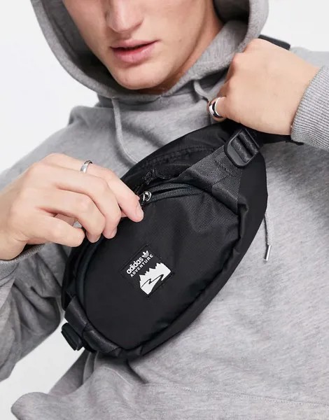 Черная сумка-кошелек на пояс с логотипом adidas Originals Adventure-Черный