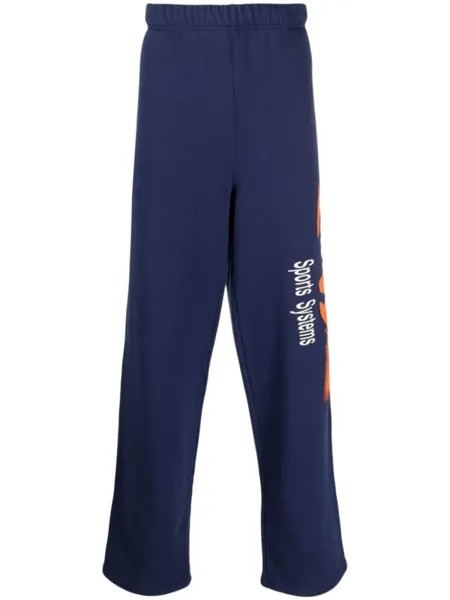 Heron Preston спортивные брюки Sports System из джерси, синий