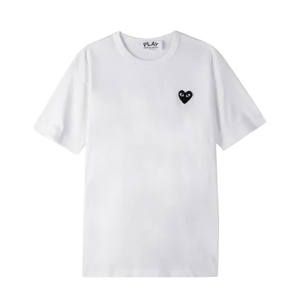 Футболка Comme des Garçons PLAY Heart Logo Short-Sleeve T-Shirt 'White', белый