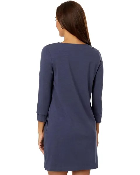 Платье Lilla P 3/4 Sleeve Split-Neck Dress, цвет Nocturne