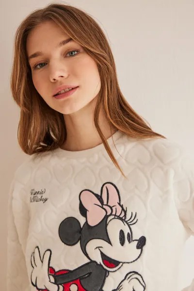 Флисовая пижама Minnie Hearts Women'secret, белый