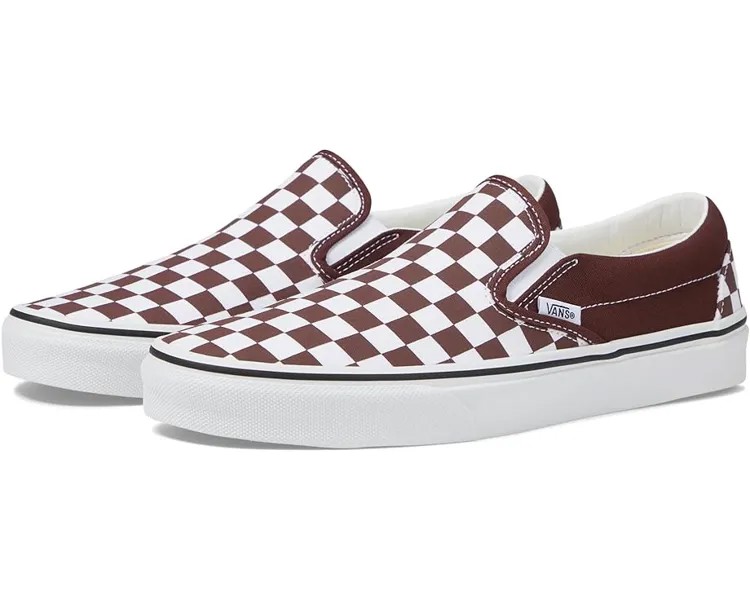 Кроссовки Vans Classic Slip-On, цвет Color Theory Checkerboard Bitter Chocolate