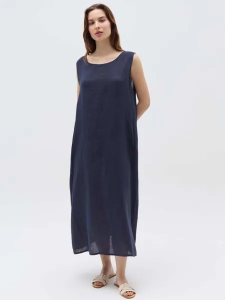 Длинное льняное платье без рукавов Hybrid, цвет dark blue