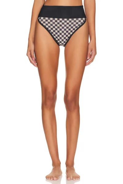 Низ бикини BEACH RIOT Emmy, цвет Taupe & Black Check