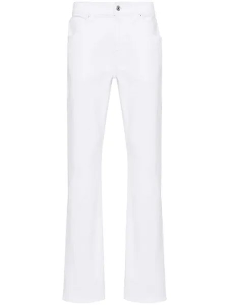7 For All Mankind прямые джинсы с нашивкой-логотипом, белый