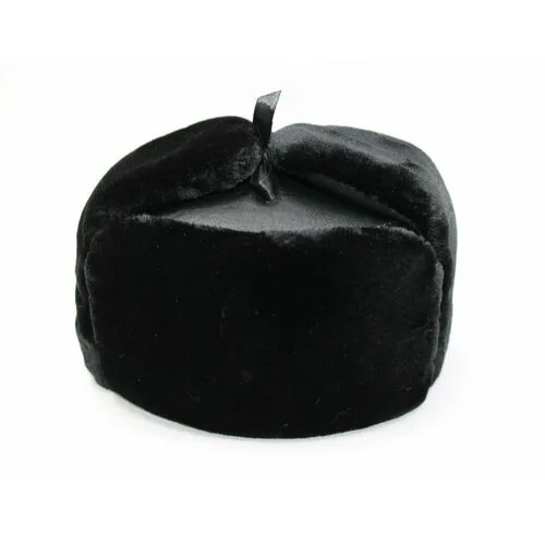 Шапка ушанка  Ушанка зимняя, подкладка, размер 59, черный