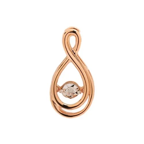 Серьги из золота с топазом swarovski и бриллиантом