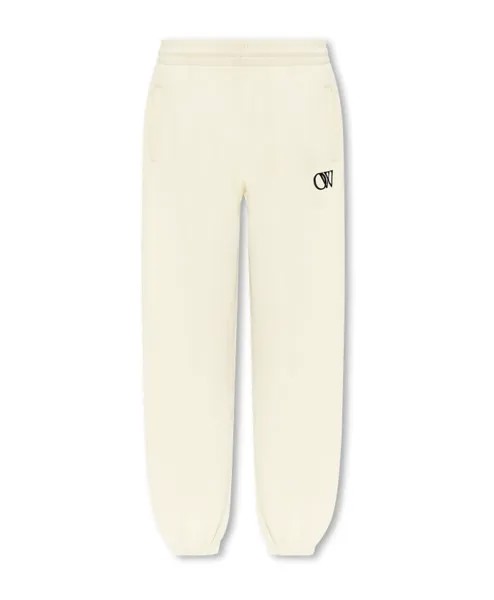 Спортивные брюки с логотипом Off White, бежевый