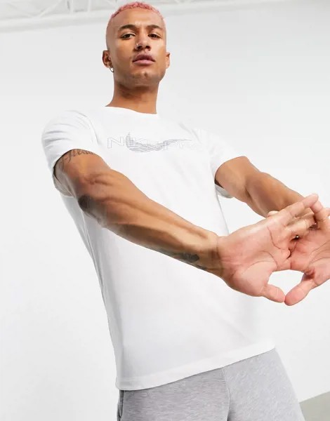 Белая футболка Nike Pro Training-Белый