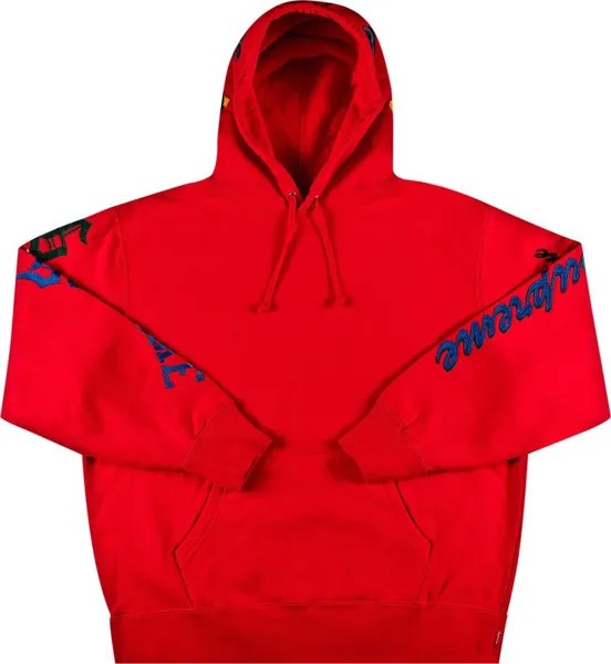 Толстовка Supreme Multi Logo Hooded Sweatshirt 'Red', красный