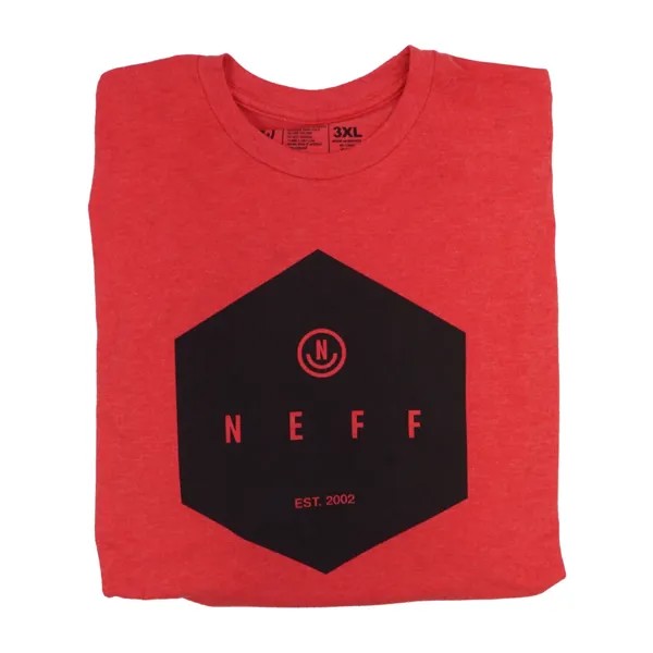 Мужская футболка Neff Geometric Logo Red Heather Официальный товар