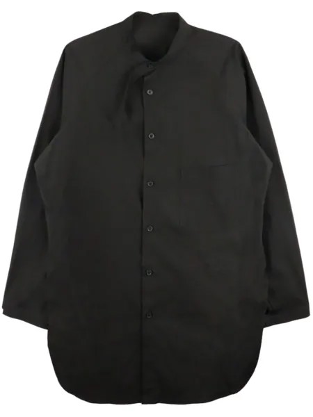 Yohji Yamamoto рубашка с завязками, черный