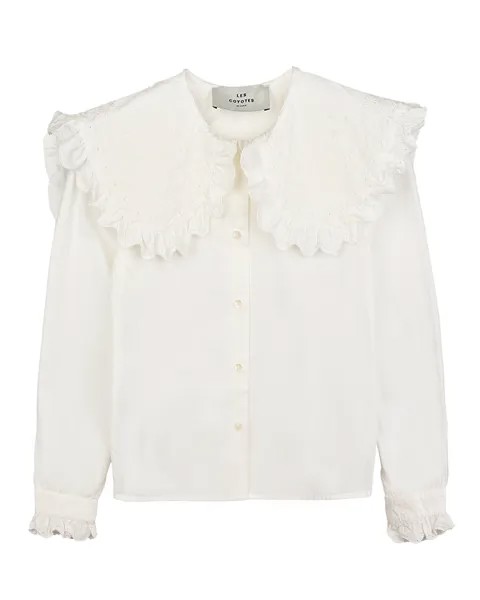 Белая блуза с ажурным воротником Les Coyotes de Paris детская
