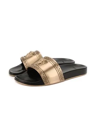 Резиновые шлепанцы с отделкой Versace