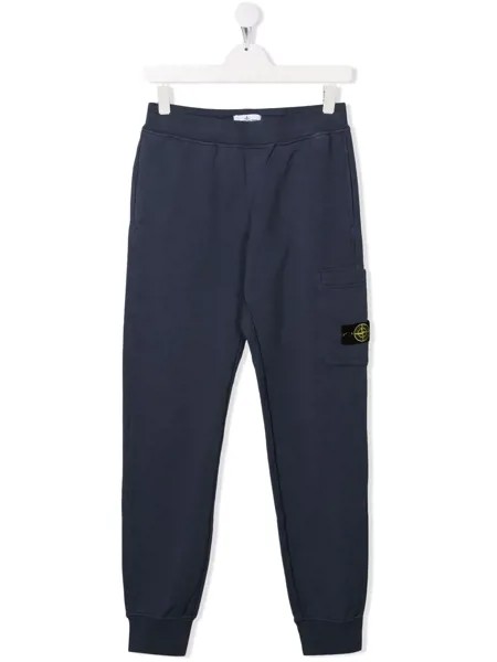 Stone Island Junior спортивные брюки с нашивкой-логотипом