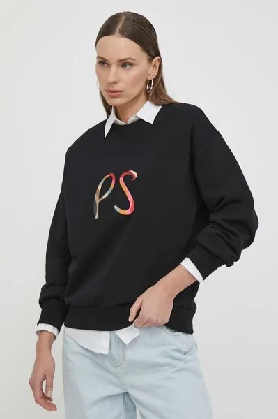 Хлопковая толстовка PS Paul Smith, черный