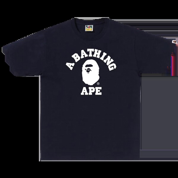 Футболка BAPE Bicolor College 'Navy', синий