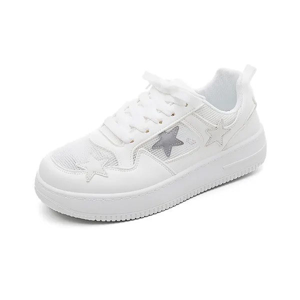 Кроссовки HUANQIU Skateboarding Shoes Women's Low-top Gray, белый