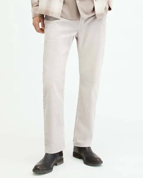 Вельветовые джинсы Curtis прямого кроя AllSaints, прохладный серый