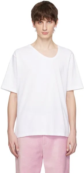 Белая футболка с неровным узором Sefr
