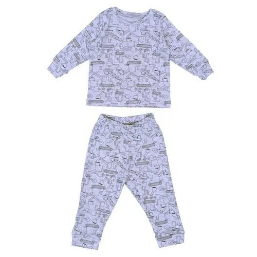 Пижама для мальчика, цвет серый, рост 80-86 см./В упаковке шт: 1