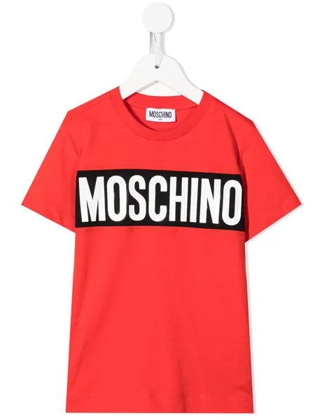 Moschino Kids футболка с логотипом