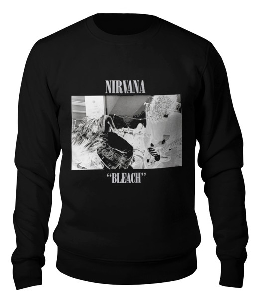 Свитшот унисекс Printio Nirvana bleach album t-shirt черный M