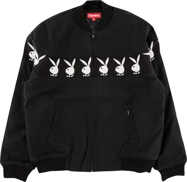 Куртка Supreme Playboy Crew Jacket 'Black', черный