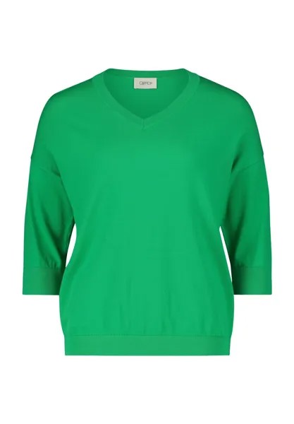 Женский свитер с рукавом 3/4 и V-образным вырезом CARTOON, цвет Bright Green