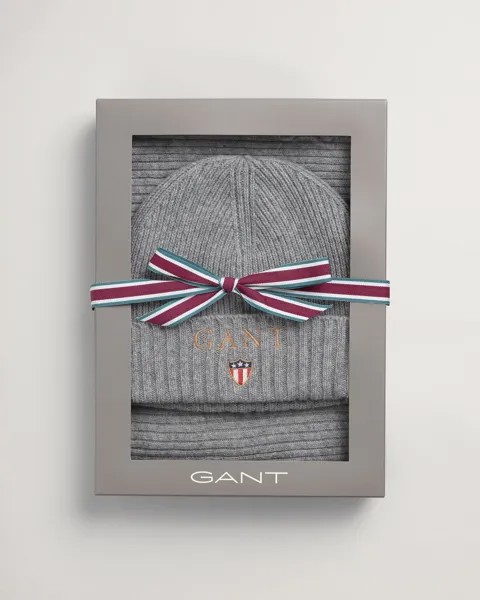Комплект мужские шапка/шарф Gant, серые