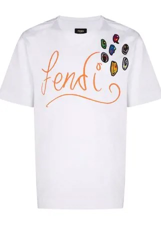Fendi футболка с логотипом из коллаборации с Noel Fielding