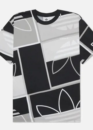 Мужская футболка adidas Originals All Over Print Logo Play, цвет чёрный, размер S