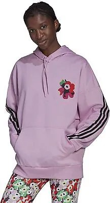 Женская толстовка Adidas Regular Marimekko, морозно-розовый, средний размер