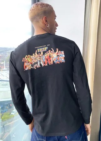 Черный лонгслив HUF x Street Fighter II ending
