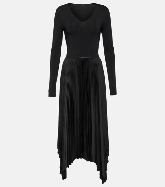 Плиссированное платье миди dubois Joseph, черный