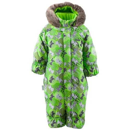 Комбинезон KERRY ZOE K18406, размер 80, зеленый, серый