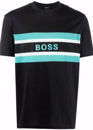Boss Hugo Boss полосатая футболка с логотипом