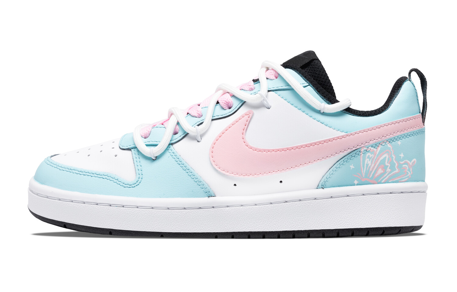 Кроссовки Nike Court Borough Skateboarding Shoes Women's Low-top Pink, голубой