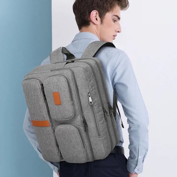 Модный однотонный портфель для мужчин, новый многофункциональный водонепроницаемый холщовый рюкзак, винтажные вместительные сумки через ...