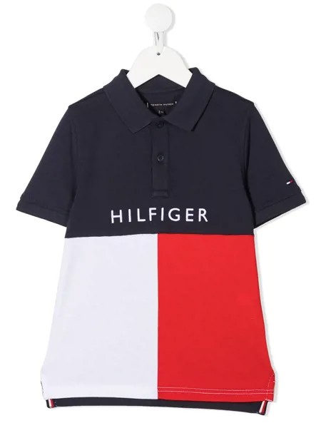 Tommy Hilfiger Junior рубашка поло в стиле колор-блок