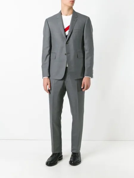 Твиловый костюм Super 120s Thom Browne, серый