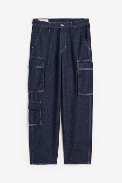 Свободные джинсы-карго H&M, синий